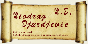 Miodrag Đurđević vizit kartica